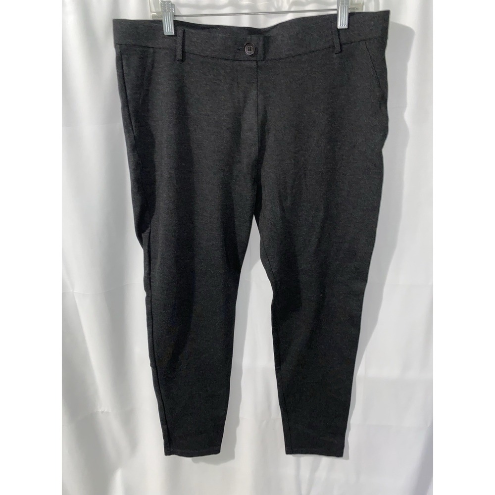 Betabrand Women DPYP Dress Pant Yoga Pants Charcoal W1166-CH Size 2XL